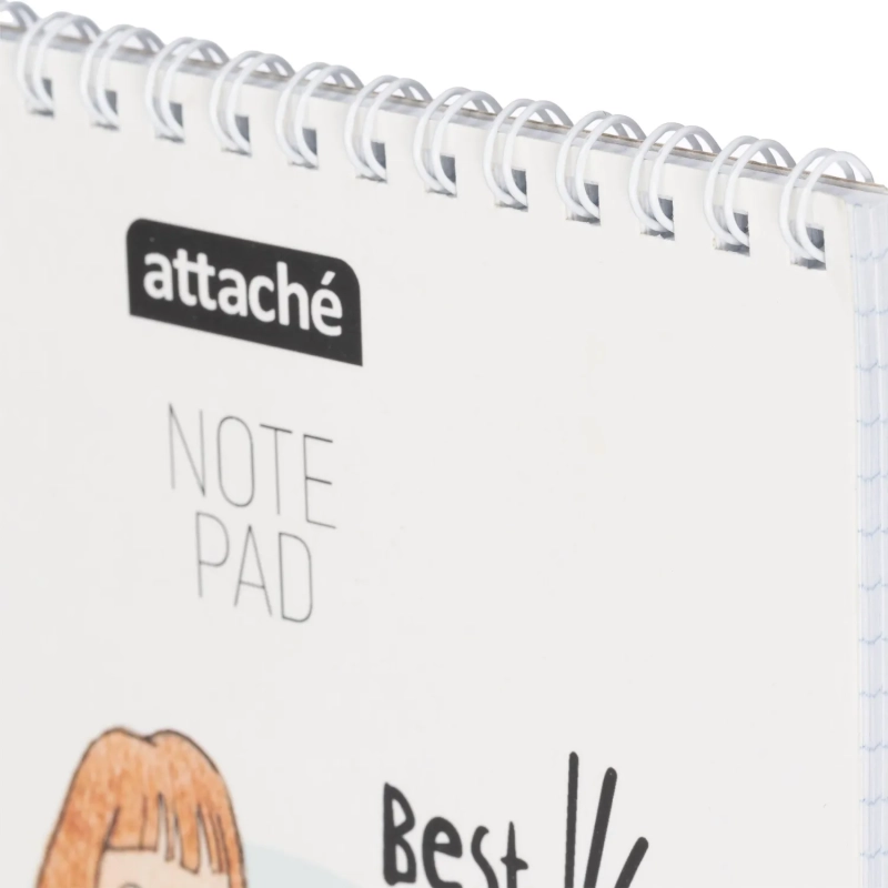 Блокнот А5,60л,клетка,гребень,тверд.подложка,Персона