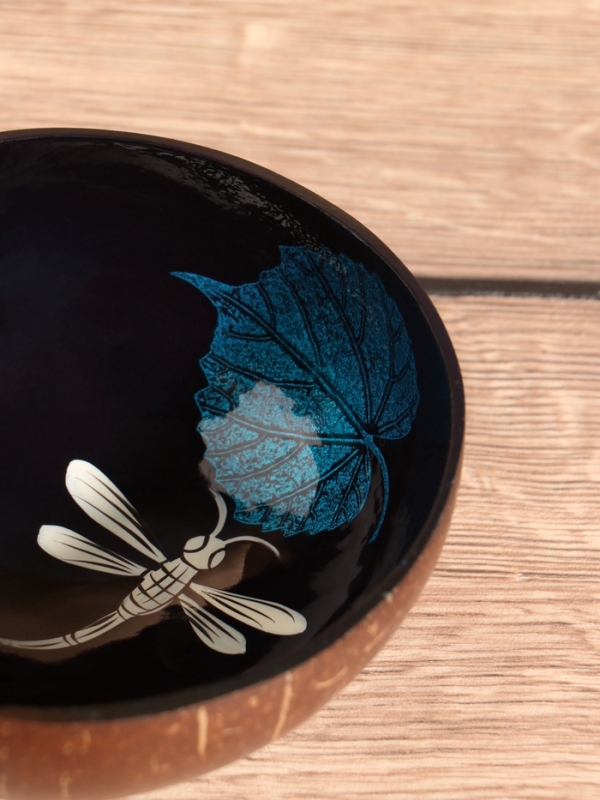 Чаша Чаша "Стрекоза" 14х14х6 см, кокос