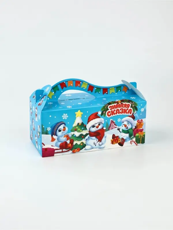 Коробка подарочная складная «Снеговички», 23×10×15 см Коробка подарочная складная «Снеговички», 23×10×15 см
