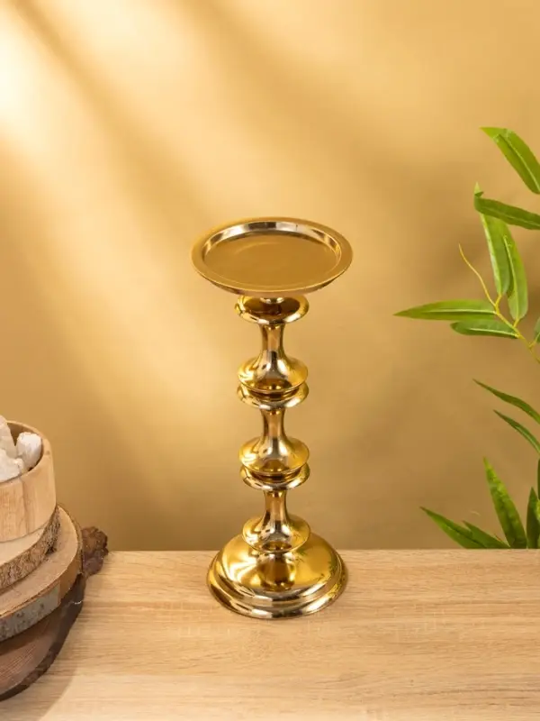 Подсвечник "Эйфория" алюминий 12х12х31,5 см