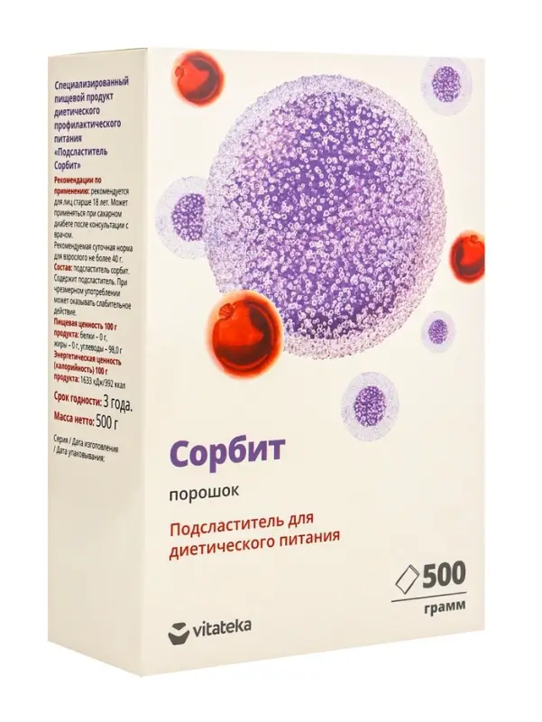 Подсластитель &laquo;ВИТАТЕКА&raquo; для диетического питания, порошок, 500 г