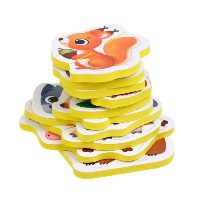 Игрушки для ванны мягкий пазл в сетке Крошка Я Игрушки для ванны мягкий пазл в сетке Крошка Я