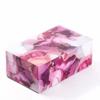 Шкатулка для украшений &laquo;Мраморные разводы&raquo;, стекло, 20&times;12&times;7.5 см, фиолетовая