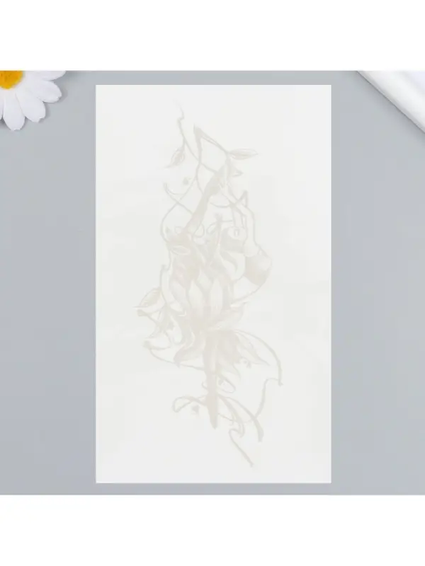 Переводная тату на тело синяя «Балерина», 18×11 см