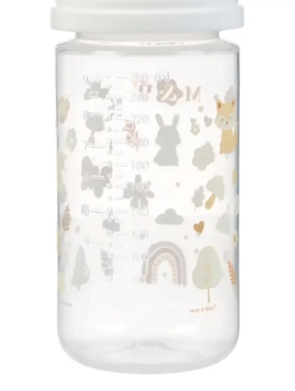 Бутылочка для кормления M&B, ШГ &Oslash;50 мм, +3мес., 260 мл.