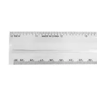 Линейка пластиковая Calligrata, 30 см, прозрачная, с держателем, двухсторонняя шкала
