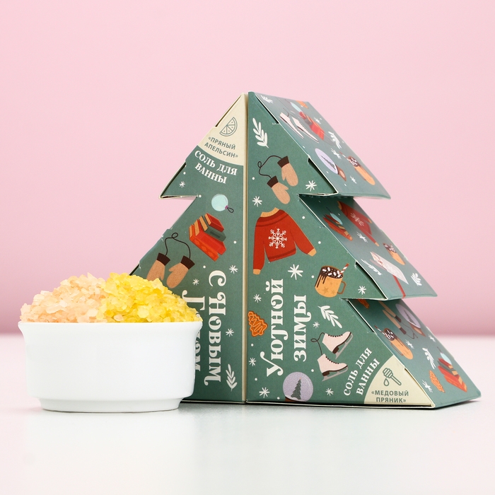 Подарочный набор косметики новогодний «Тепла и уюта!», соль для ванны, 2 х 150 г, Новый Год Подарочный набор косметики новогодний «Тепла и уюта!», соль для ванны, 2 х 150 г, Новый Год