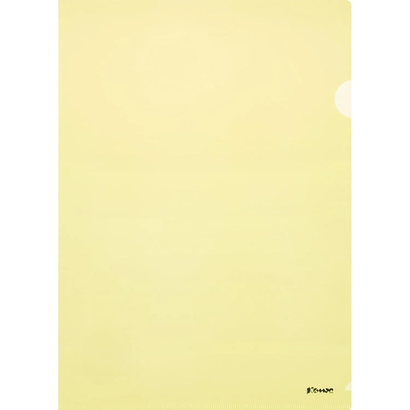 Папка уголок Комус А4 180мкм (желтый)