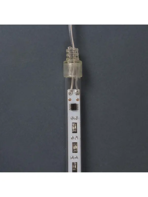 Гирлянда &laquo;Сосулька&raquo; тающая 0.3 м, IP44, прозрачная нить, 18 LED, 12 В, переливы, свечение белое