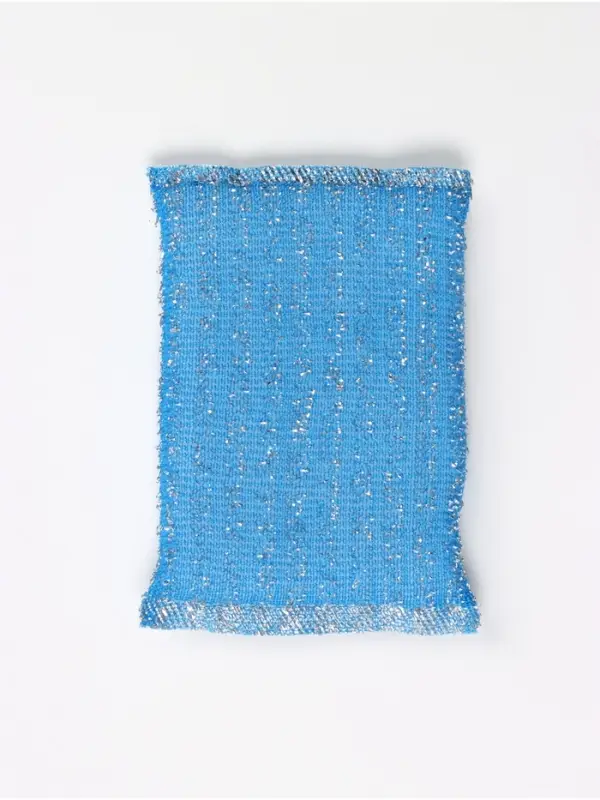 Губка для посуды Доляна, со стальной стружкой, 11&times;8.5&times;1.5 см, МИКС