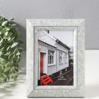 Фоторамка пластик 10х15 см "Марокканская мозаика" оттенки голубого 19,8х15х2 см