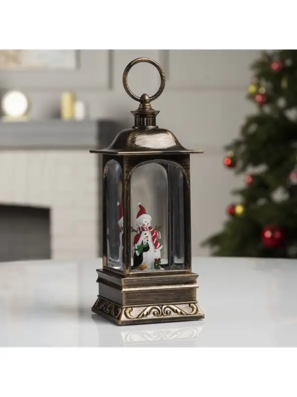 Светодиодная фигура &laquo;Снеговик и пингвин&raquo; 9&times;23&times;9 см, пластик, от батареек ААх3, USB, свечение тёплое белое