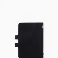 Визитница на кнопке, 24 карты, однотонная, чёрная