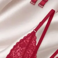 Лямки для бюстгальтера, текстильные, 1.5 см, 37 см, пара, бордовые