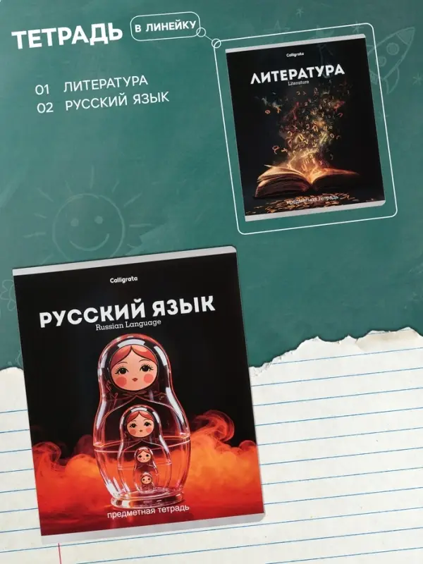 Тетради предметные 12 шт. &laquo;Черная серия&raquo;, 48 листов, со справочной информацией