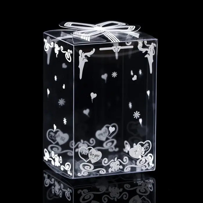 Складная прозрачная коробка из PVC, для упаковки подарков, 4.5×5×7.5 см Складная прозрачная коробка из PVC, для упаковки подарков, 4.5×5×7.5 см