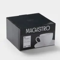 Чайная пара Magisto English tea party, 220 мл, фарфор, белая