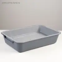 Туалет для кошек &laquo;Белла&raquo;, 37&times;27&times;8 см, с сеткой, пластик, серый