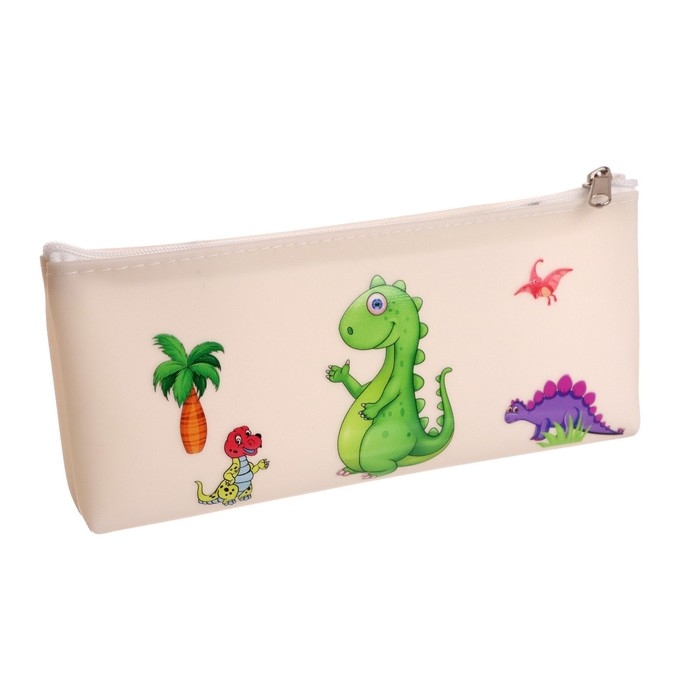 Пенал школьный на молнии Пенал школьный на молнии "Динозавр", МИКС