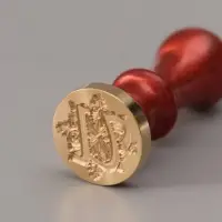 Печать для сургуча с пластиковой ручкой &laquo;Буква U на вензеле&raquo;, 2.5&times;2.5&times;6.3 см