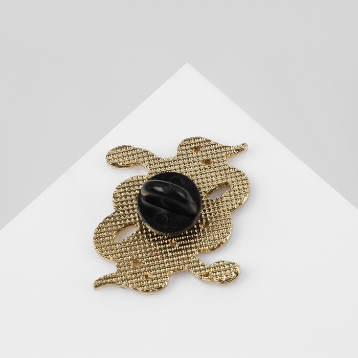 Новый год! Символ года 2025! Значок «Змеи» инь-ян, цвет чёрно-белый в золоте Новый год! Символ года 2025! Значок «Змеи» инь-ян, цвет чёрно-белый в золоте