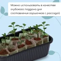 Ящик для цветов, 28.5&times;15.5&times;8.5 см, 2.5 л, пластик, чёрный, Greengo