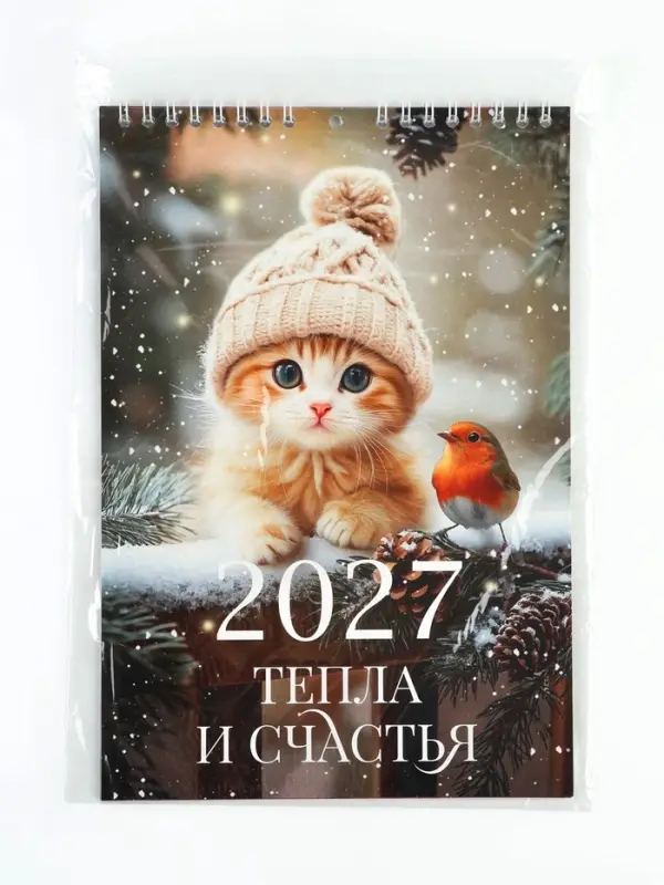 Календарь 2027 на пружине без ригеля &laquo;Котик&raquo;