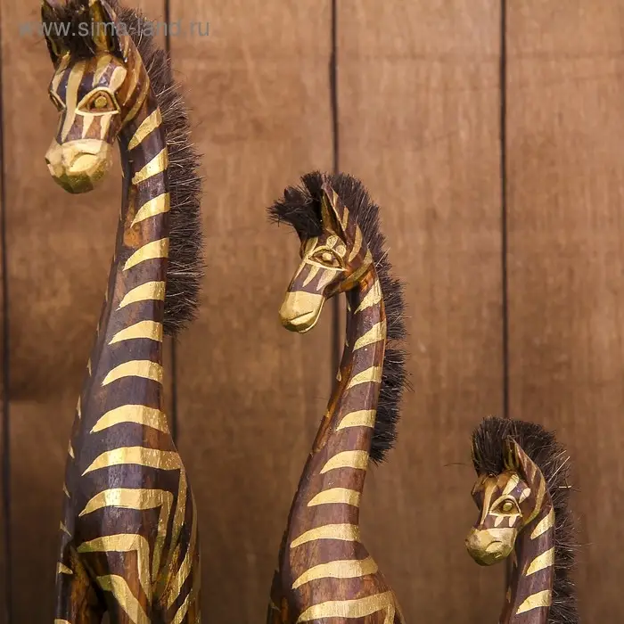 Набор сувенирный  Набор сувенирный "Зебры" (30,40,50) 13х14х50 см