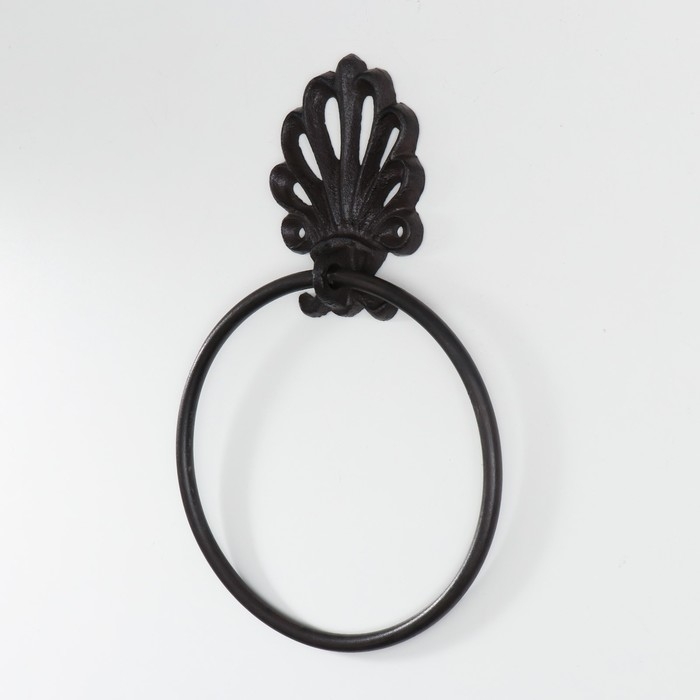 Сувенир чугун держатель д/полотенец  Сувенир чугун держатель д/полотенец "Ракушка" 17х26х3 см