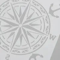 Трафарет пластик "Компас, якорь" 15х15 см
