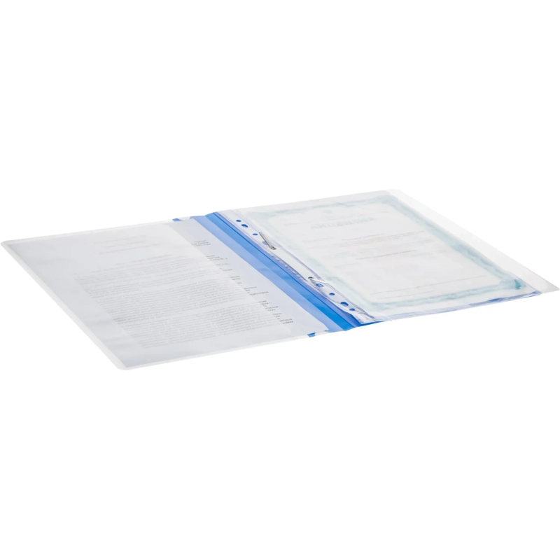 Скоросшиватель пластиковый Attache, карман, А4, син 10шт/уп, 0,12/0,16