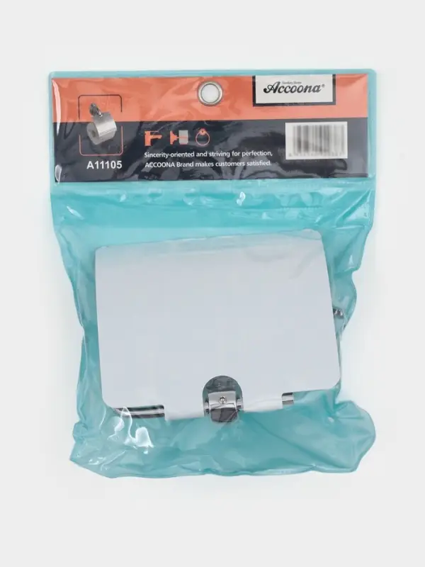 Держатель для туалетной бумаги с крышкой Accoona A11105, хром