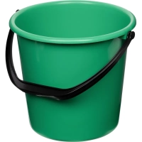 Ведро 10 л хозяйственное пластиковое зеленое