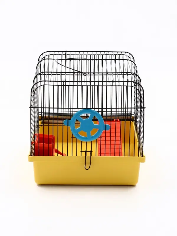 Клетка для грызунов "Мини" одноярусная, 29 x 25 х 24 см, желтый