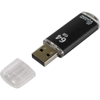 Флеш-память Smartbuy V-Cut, 64Gb, USB 2.0, чер, SB64GBVC-K
