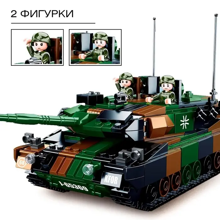 Конструктор Модельки Sluban &laquo;Боевой танк&raquo;, 766 деталей