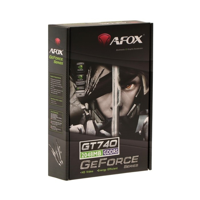 Видеокарта Afox GT740 LP Single Fan, 2Гб, 128bit, GDDR5, DVI, HDMI, VGA, HDCP Видеокарта Afox GT740 LP Single Fan, 2Гб, 128bit, GDDR5, DVI, HDMI, VGA, HDCP