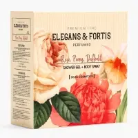 Набор женский VEGAN.Love.Studio "Rose, Peony, Daffodil": гель для душа 300 мл + спрей для тела 150 м