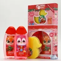 Подарочный набор для девочки «Для тебя»: пена для купания, шампунь для волос и мочалка утка, Чистое счастье Подарочный набор для девочки «Для тебя»: пена для купания, шампунь для волос и мочалка утка, Чистое счастье