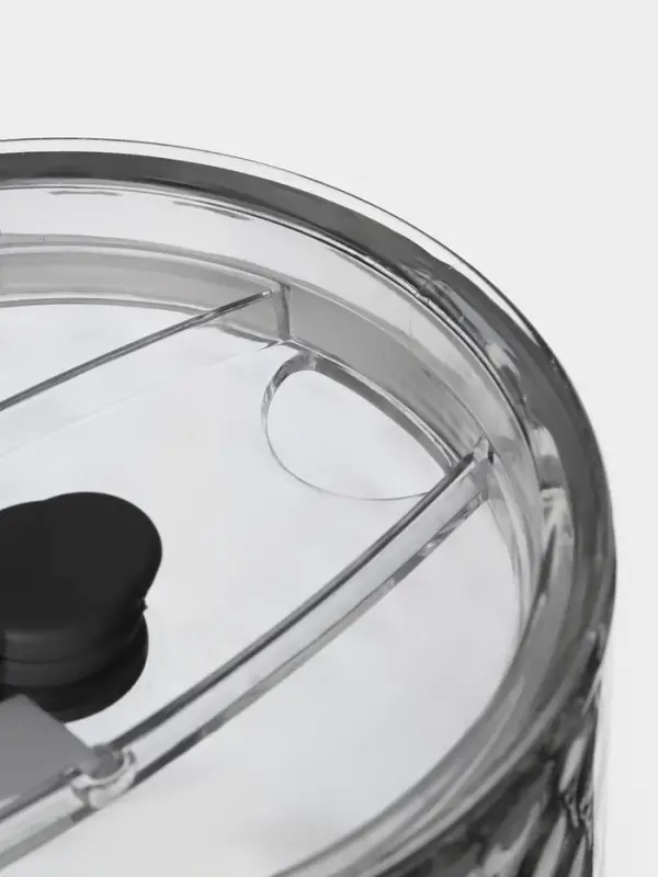 Стакан &laquo;Сота&raquo;, 350 мл, 8.9&times;15.5 см, с крышкой и трубочкой, стекло, прозрачный