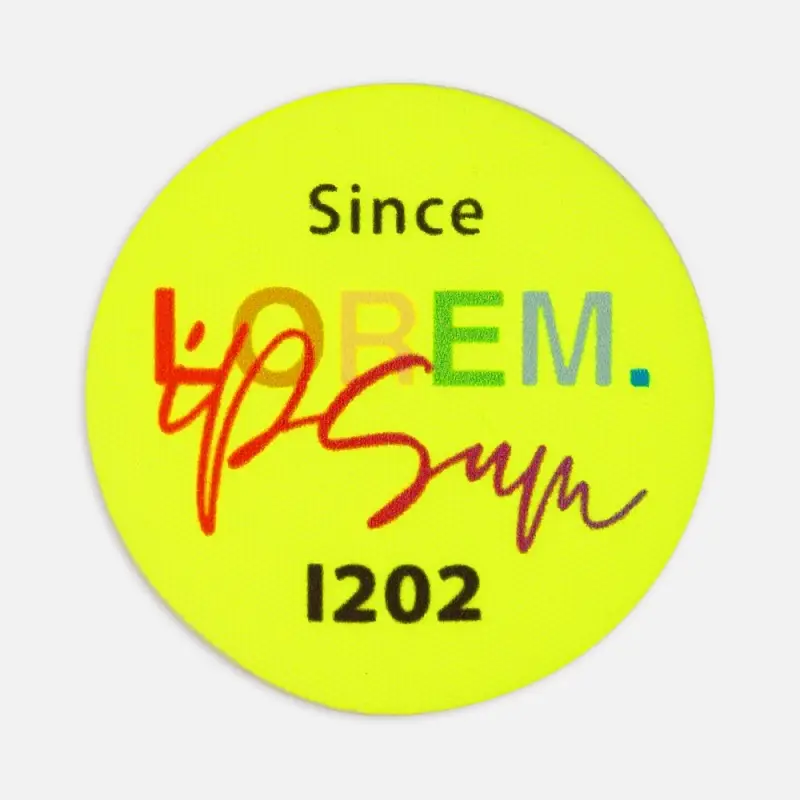 Наклейка тканевая Lunga Round, M, желтый неон Наклейка тканевая Lunga Round, M, желтый неон