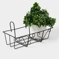 Подставка для цветов балконная Доляна &laquo;Ренессанс&raquo; 45.5&times;20&times;12 см, чёрная