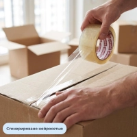 Клейкая лента одностор. упаковоч. ATTACHE 50мм х 66м 50мкм прозр. 6 шт/уп