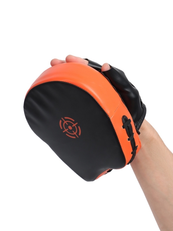 Лапы боксерские мини (тактические) FIGHT EMPIRE, PUNCH, чёрно-оранжевые, пара