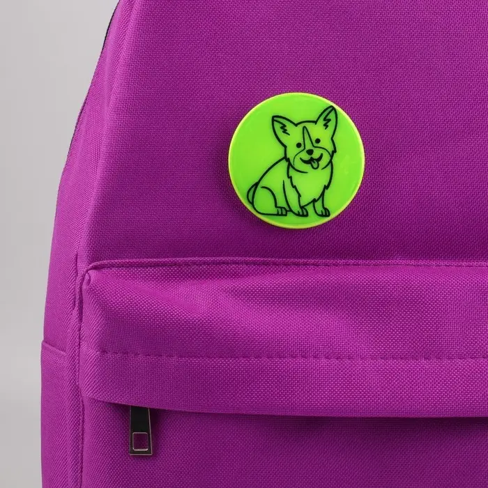 Светоотражающий значок «Корги», d=5.8 см, МИКС Светоотражающий значок «Корги», d=5.8 см, МИКС