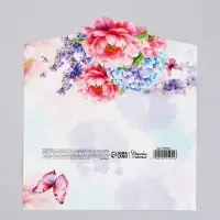 Конверт для денег формовой &laquo;Цветы&raquo;, 17.5&times;10 см