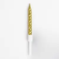 Свечи в торт &laquo;Спираль&raquo;, 200 шт., 5 см, золотой металлик