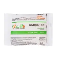 Салфетка марлевая медиц. стерильная 1- сл. 8 слож. инд уп 10 х 10 см 10 шт 30г/м2 флоупак