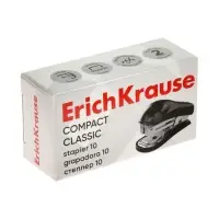 Степлер Mini №10 15 л ErichKrause Compact Classic, чёрный