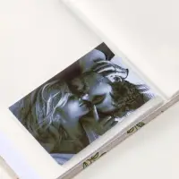 Фотоальбом на 200 фото 10х15 см на резинке "Зелёные веточки" текстиль, 23х17,5х5 см